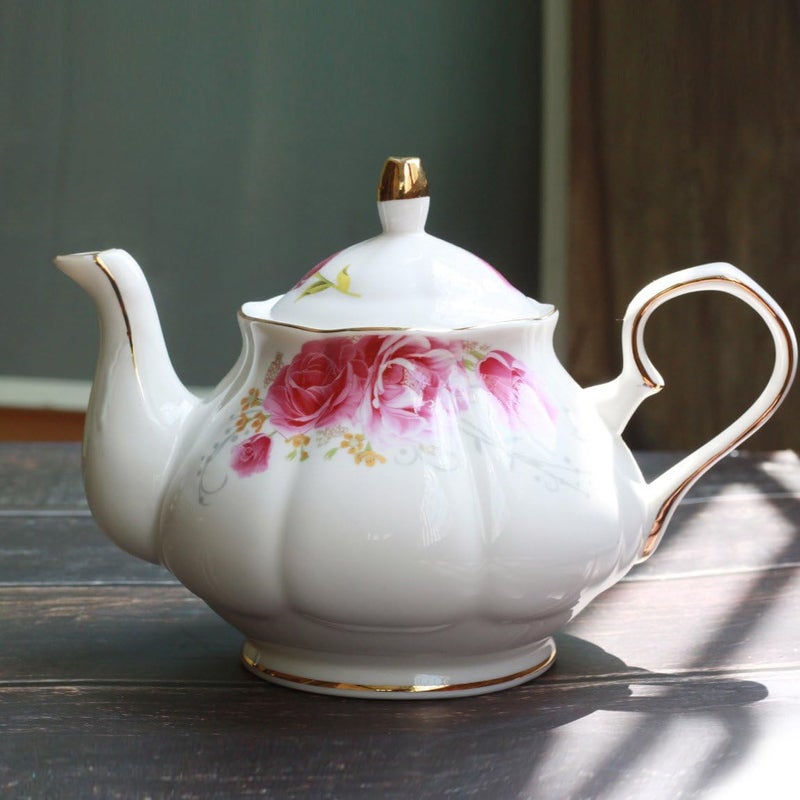 Jomop Tea Pot Handmade Ceramic Flowers (Pink) - Image 2